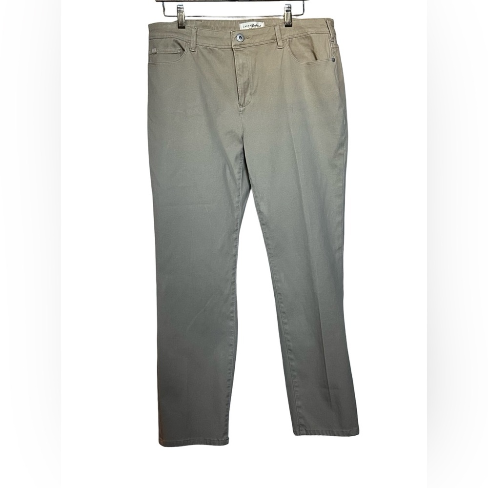 Jach’s Girlfriend 5-Pocket Jeans w/Stretch Straight Leg Tan Women Size 12.
